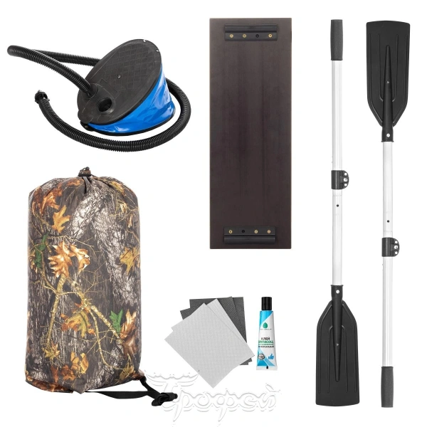 Лодка ПВХ Тонар Бриз 190 (с веслами) бело/серый | Мототека